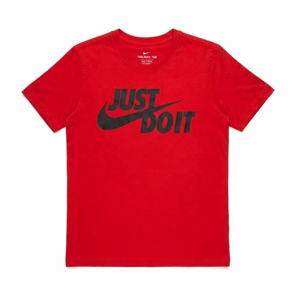 Nike The Nike Tee Mens S Red Just Do It Graphic Logo T-Shirt